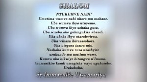 SHALOM. MU BUTAYU! || Ijambo ry'Imana ryo kuwa 5-4-2022 tugezwaho na Sr Immaculée:URAKABAHO