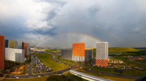 Уходящая двойная радуга 🌈🌈