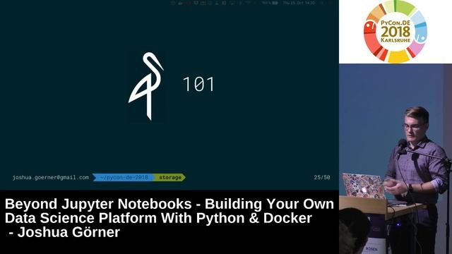 PyCon.DE 2018: Building Your Own Data Science Platform With Python & Docker - Joshua Görner