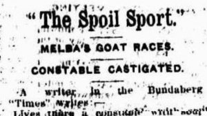 The Great Rockhampton Goat Race and Dame Nellie Melba -  1927 Rockhampton part 1 – the fun story