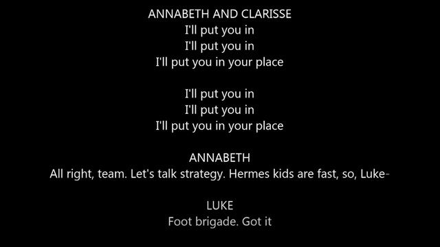 I'll put you in your place karaoke (Percy Jackson the musical) смотреть онлайн