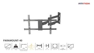 Настенный кронштейн для LED/LCD телевизоровE ARM MDIA PARAMOUNT-40 BLACK
