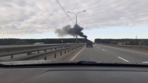 Горит автобус на ярославке
