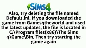 The Sims4 Unable to start the contents of your user data directory were created by a newer version