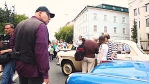 Парад трамваев на Чистопрудном 8.07.23. АвтоКлуб Москвич. / Moskvich, AZLK.