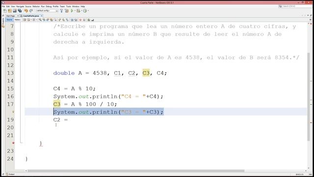 #17 [Java] – Leer un número de cuatro cifras e imprimirlo al revés смотреть онлайн