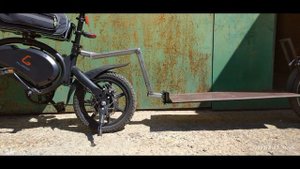 Kugoo  V1 и одноколесный велоприцеп