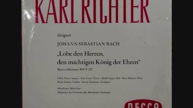 Karl Richter DECCA LW50057 BWV137 смотреть онлайн