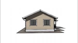 Одноэтажный каркасный дом 6х9 м. Проект КД-34