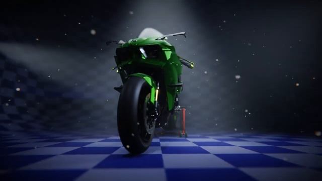 Kawasaki Ninja H2R - 3D Animation - Blender 2.93 - *3D model created by Stefeliga Flavius смотреть онлайн
