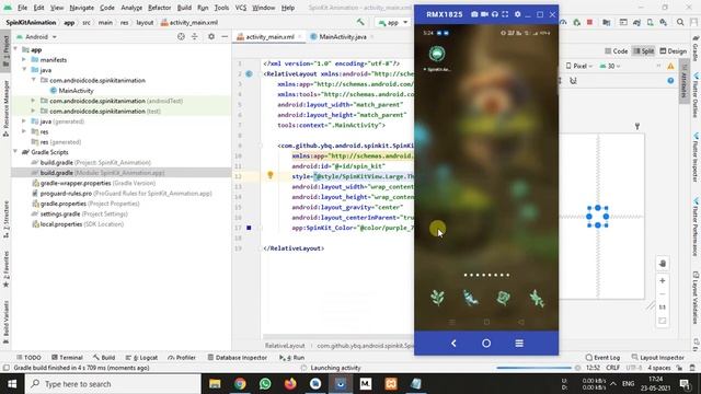 Animation in Android Studio | Animation | Android Animation Tutorial | Spinkit Android | Tutorial