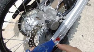 How to easily change brake pads on a Honda CRF300 and CRF250 motorcycle.