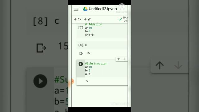 How to learn Airthmaitic operator using Google Colab on mobile phone || Part -1|| смотреть онлайн