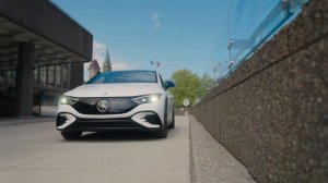 In The City With The 2023 Mercedes-Benz EQE Sedan - Spring Blossoms In Ottawa