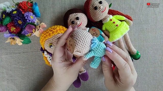 Готовые работы/12 КУКОЛ/Вязаные КУКОЛКИ В НАЛИЧИИ/вязаные игрушки в наличии/Вязаные лялюшки смотреть онлайн