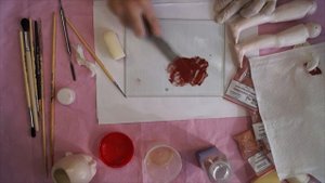 Роспись фарфоровой куклы надглазурными красками