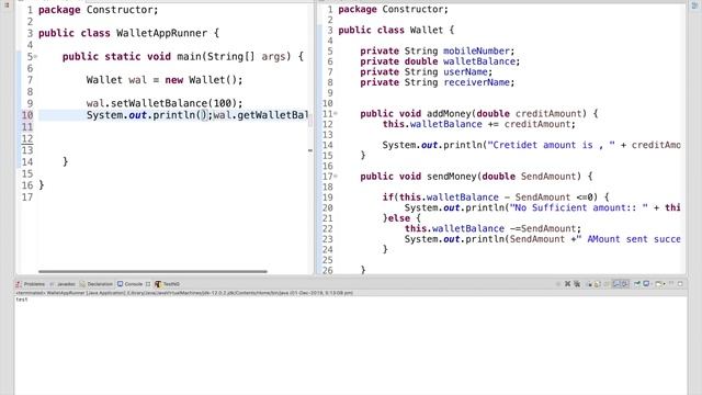 Constructor in java, Need of constructor (Explanation using wallet App, Real-time scenario ) смотреть онлайн