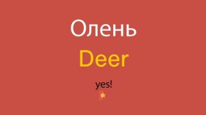 Олень по-английски