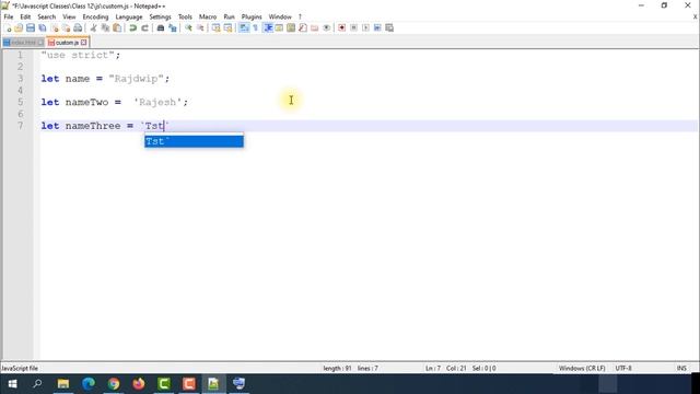 Javascript Backtick Vs Concat | Javascript Bangla Tutorial | 2020 | P - 12 [Web Ship]