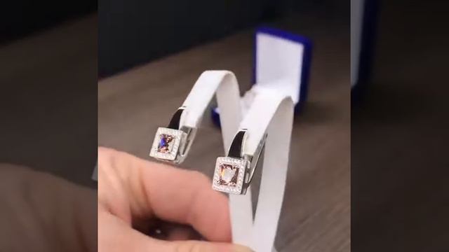 Арт. 0258 Комплект из серебра 925° и золота 375° (в виде напаянной пластины). Вставка: фианиты смотреть онлайн