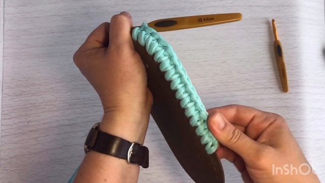 Обвязка кожаного донышка для Сумки смотреть онлайн