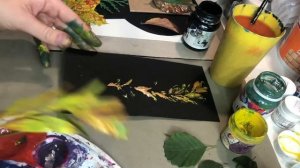 РИСУЕМ АКРИЛОМ. Мастер-класс для начинающих. Листья и акрил. Осень акрилом