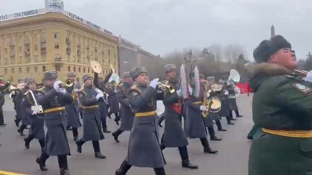 Военные музыканты на параде