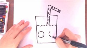 KAWAII draw a cute glass of Coke! Кавайный рисунок!рисуем милый стакан кока-колы