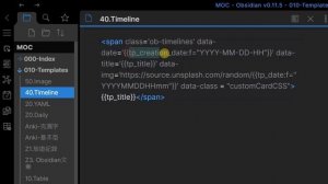 [Obs＃27] Obsidian Timelines外掛：依日期動態顯示特定筆記卡片