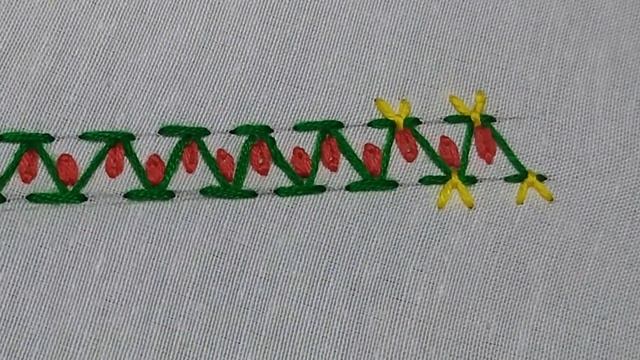 2 hand embroidery borders for beginners/basic embroidery stitches design #embroidery #new #design