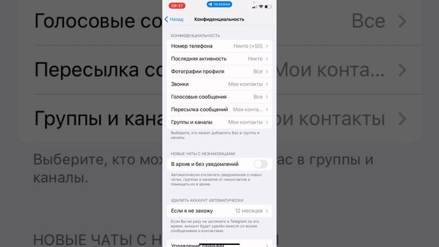 Телеграм. Настройки конфиденциальности #телеграм #настройки
