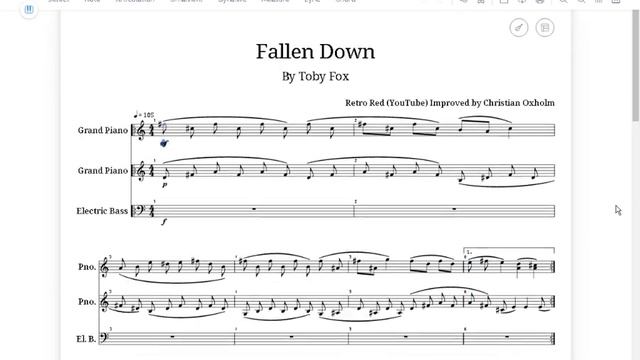 Fallen Down - 004 Undertale OST - by Toby Fox (Sheet Music) смотреть онлайн