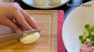 Салат с макаронами, колбасой и сыром – очень вкусный