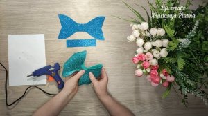 Как сделать большой красивый бант из фоамирана + Макет банта