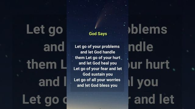 Let Go Of Your Problems.......  | God Says Message Today | #godmessageformetoday