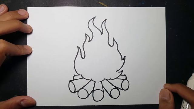 How to Draw a Campfire Easy Step by Step смотреть онлайн
