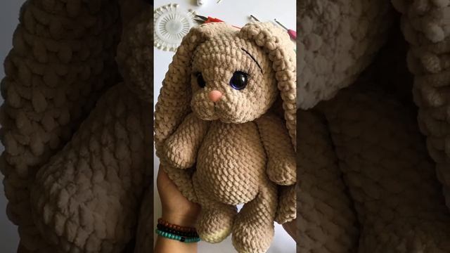 Амигуруми вязаный зайчик с длинными ушами крючком \ авторский МК Рябушкина Алёна