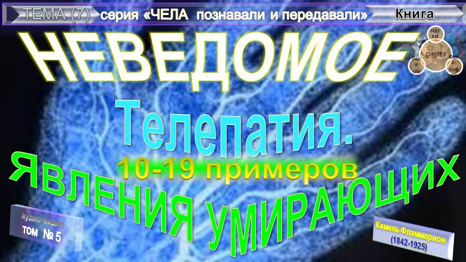 (5)ТЕЛЕПАТИЯ.ЯВЛЕНИЯ УМЕРШИХ (3гл)-книга французского астронома Камиля Фламмариона (1842-1925)