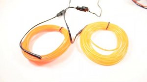 Сравнение Красный и Оранжевый холодный неон (гибкий неон)