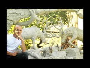 Забор. скульптуры. Работы мастера по арт бетону Петру Попеску.