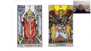 Старшие арканы Иерофант и Влюбленные таро Уэйта