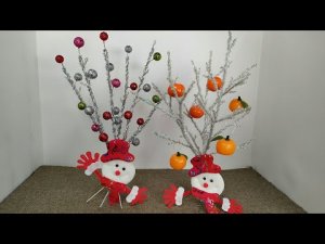 Зимнее дерево из бисера. Новогодний декор своими руками. Новогодние украшения- пошаговый МК.