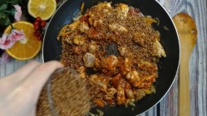 Гречка с Мясом на сковороде