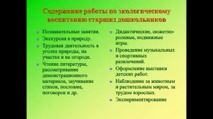презентация экологическое воспитание дошкольников