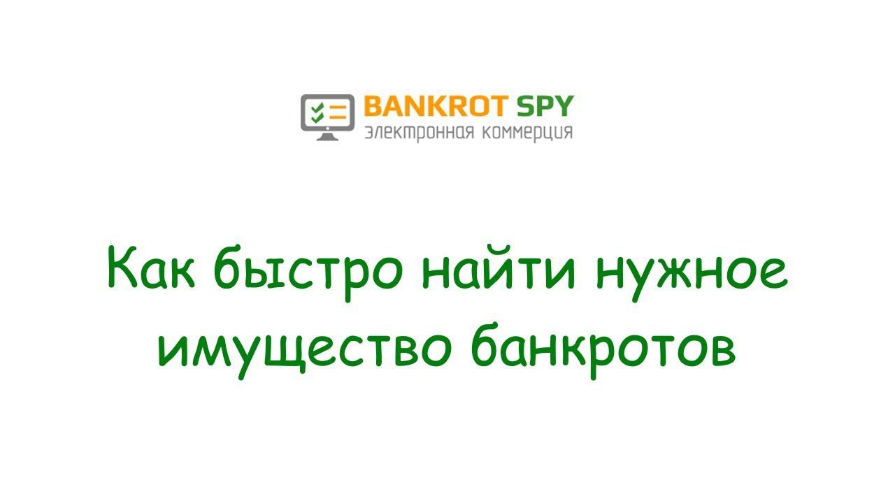 Как быстро и эффективно искать и мониторить имущество банкротов на сайте Банкротный шпион
