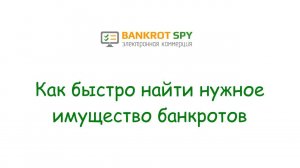 Как быстро и эффективно искать и мониторить имущество банкротов на сайте Банкротный шпион