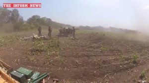 National guard of Ukraine shelling Slavyansk. 