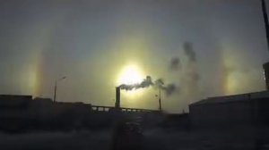 3 солнца в небе над Челябинском эффект гало   галло