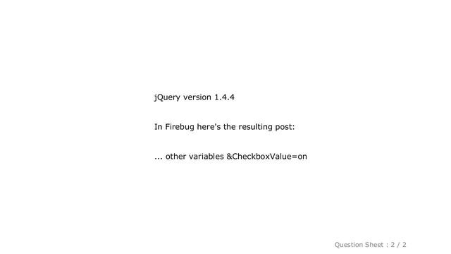 jQuery : jQuery form post converts boolean checkboxes to "on" and "off"? смотреть онлайн